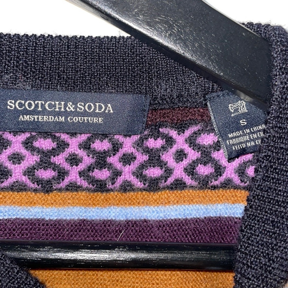 Scotch & Soda Striped Sweater Wool Crew Neck Long Sleeve Pullover Sz S - Picture 7 of 10